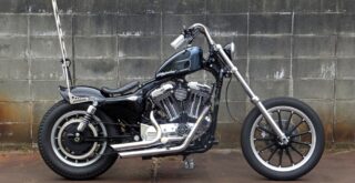 2011XL1200L オールドスクールチョッパー シーシーバー リアフェンダー ワンオフ カスタム1