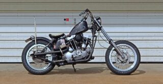 1974年式XLH1000 アイアンスポーツリジッドのオールドスクールB級チョッパーカスタム例｜右横